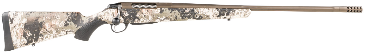 Tikka T3x Lite Bolt Action 6.5mm Creedmoor, 24.3 in Barrel, 3+1 Rounds, Midnight Bronze Cerakote