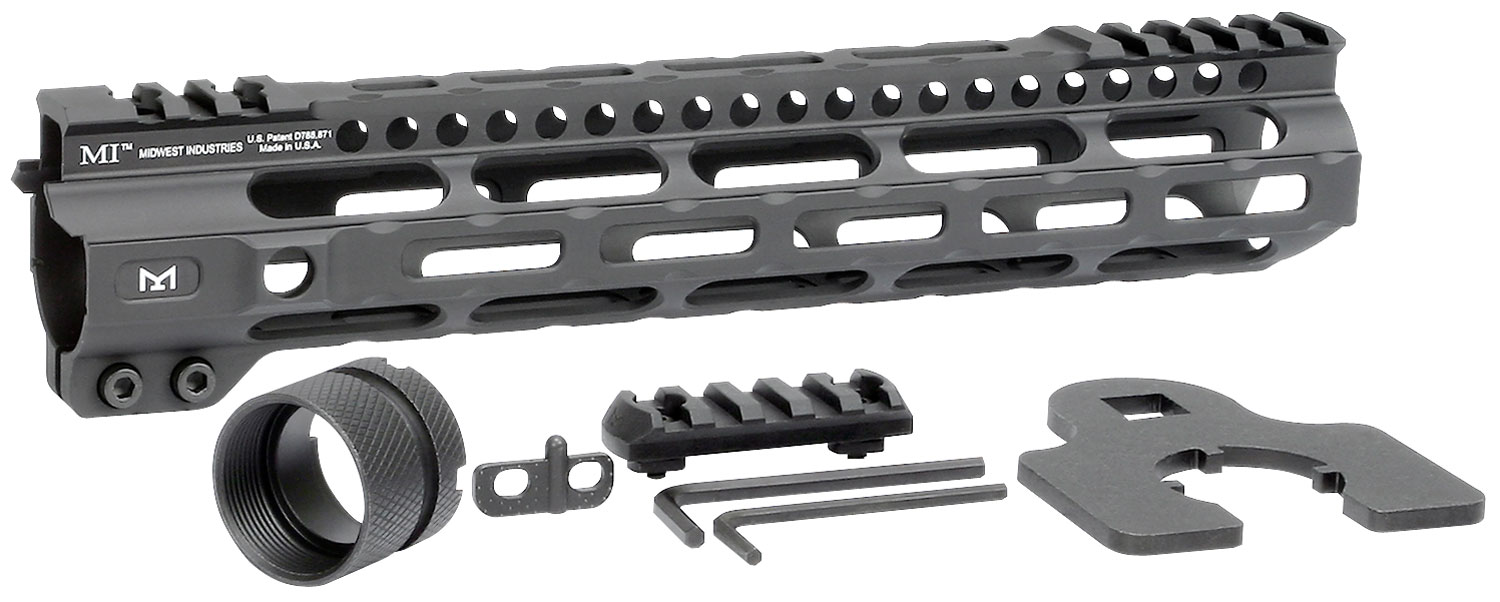 Midwest Industries Combat Rail M-LOK Free Float Handguard MI-CRLW10.5 10.5 in Black