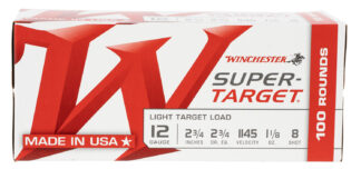 Winchester Super-Target 12 Gauge 2.75 in #8 Shot 1 1/8 oz 100 Rounds