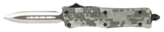 CobraTec Knives SADCCTK1SDAGNS CTK-1 Small 2.75" OTF Dagger Plain D2 Steel Blade/Winter Digi Camo Aluminum Handle Features Glass Breaker Includes Pocket Clip