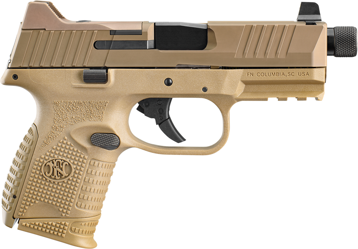 FN 509 Compact Tactical 9mm, 4.32 in Barrel, 10+1, Double-Action Only, Flat Dark Earth