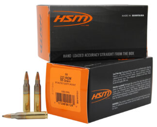HSM 2232 .223 Rem/5.56 NATO 55 gr Soft Point 50 Rounds