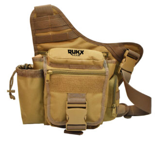 American Tactical ATI RUKX Single Strap Sling Bag, Tan, 600D Polyester