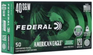 Federal American Eagle Indoor Range Training .40 S&W 120 gr Lead-Free IRT 50 Rounds
