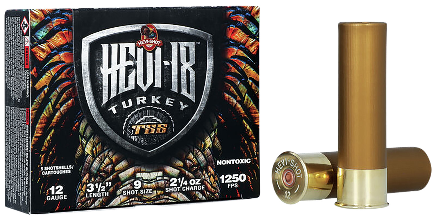 Hevishot HEVI-18 TSS Turkey 12 Gauge 3.50 in 2 1/4 oz #9 5 Rounds