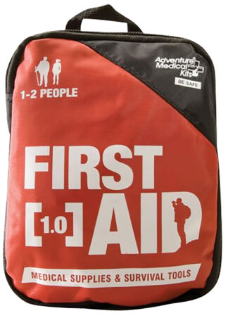 Adventure Medical Kits Adventure First Aid 1.0 Kit for 1-2 People, Black/Red