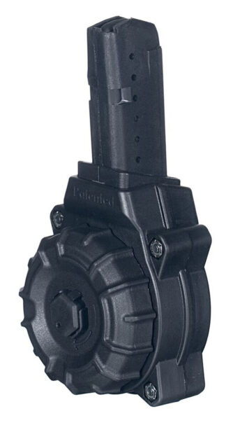 ProMag DRMA26 Standard 30-Round Drum Magazine for AR-15 with Glock-Style Mags 9mm, Black Polymer