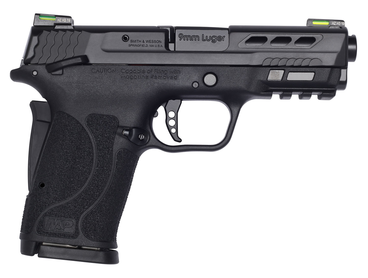S&W Performance Center M&P 9 Shield EZ M2.0 9mm, 3.83 in, 8+1, Ported, Black Armornite