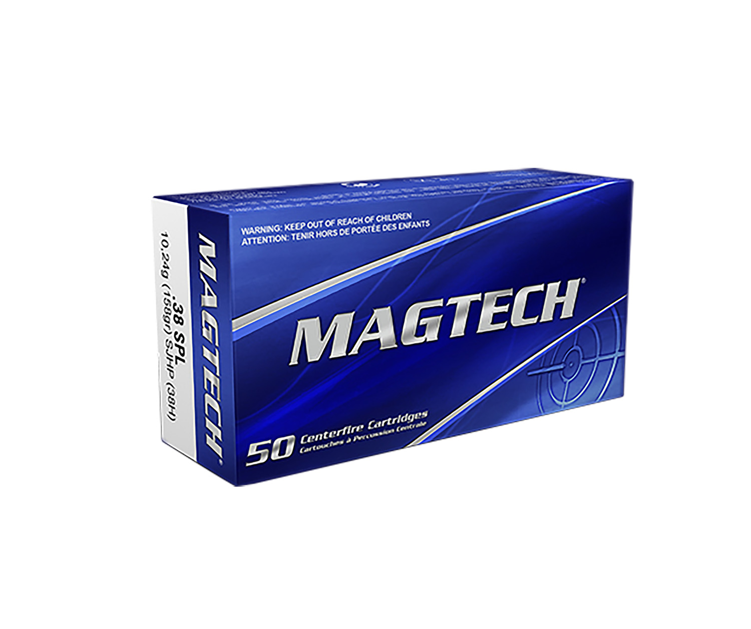 Magtech 38H .38 Special +P 158 gr SJHP 50-Round Box