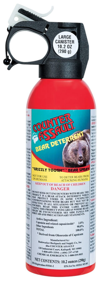 Counter Assault Bear Deterrent Pepper Spray (2% Capsaicin) with Nylon Belt Holster