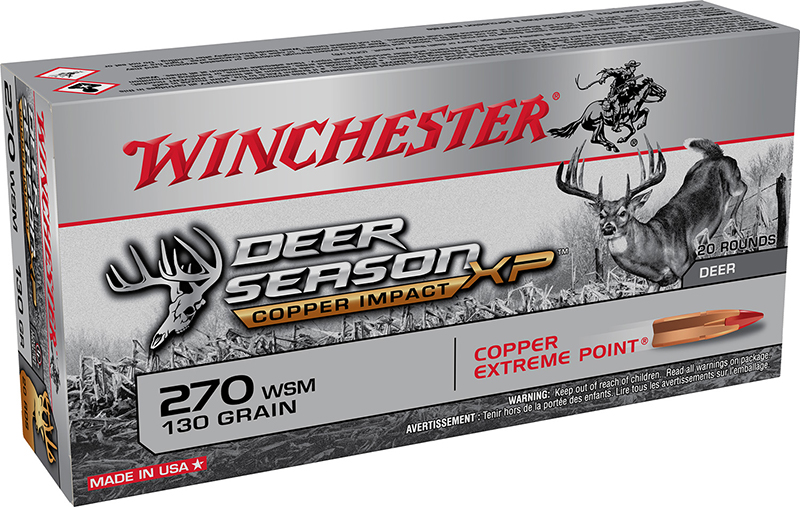 Winchester Copper Impact .270 WSM 130gr Lead-Free Hollow Point Ammunition (20-Round Box)