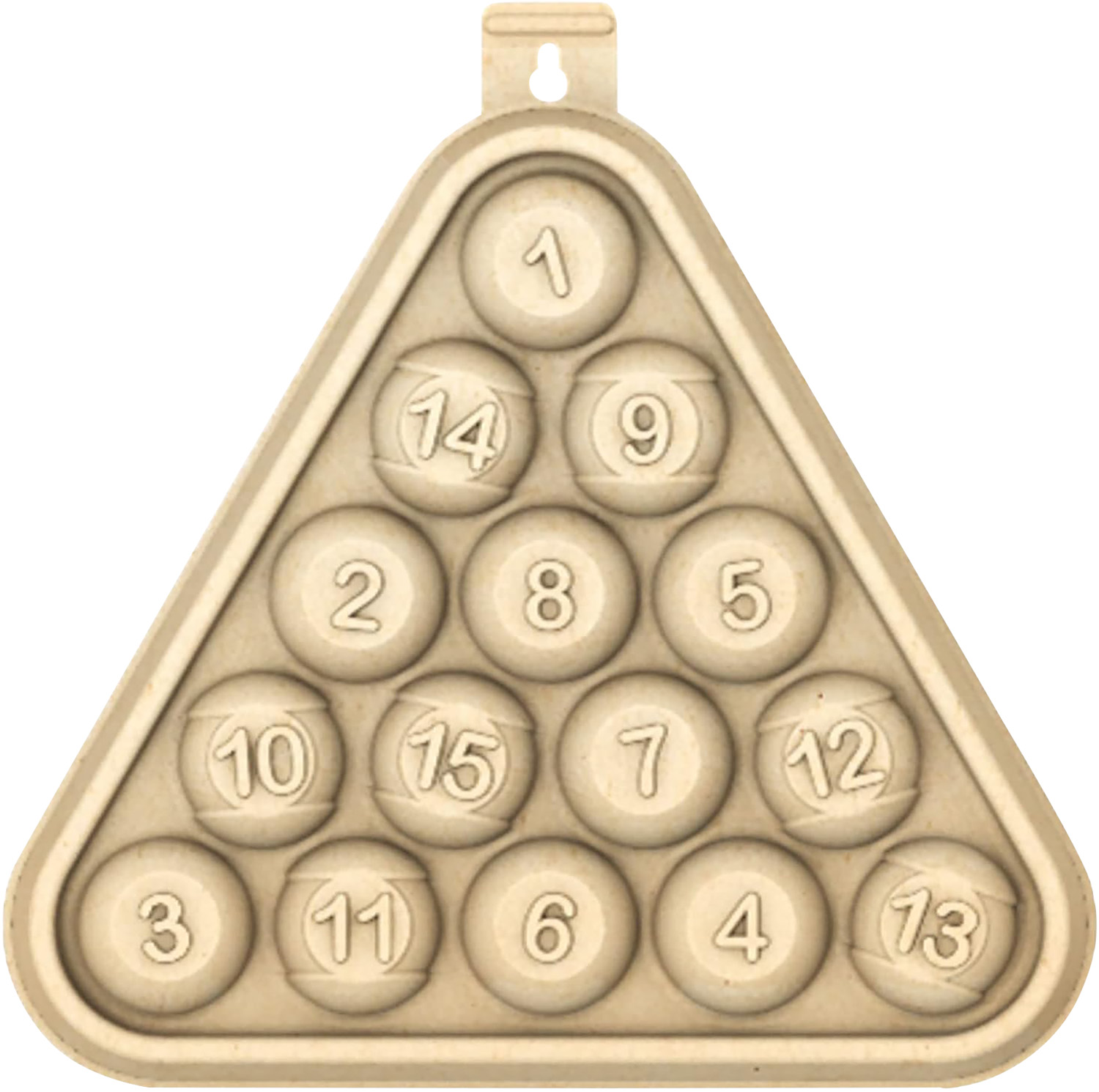 Birchwood Casey 3D Pool Rack Target 3-Pack, Hanging Mount, 15.75in x 15.75in x 2.25in, Tan