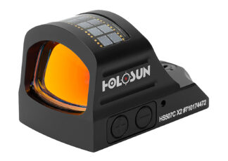 Holosun HS507C X2 1x 2 MOA Red Dot Multi-Reticle, Black Anodized, Side Battery Tray