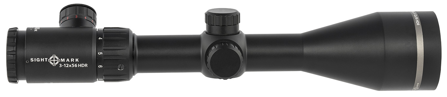 Sightmark Core HX 3-12x56mm Riflescope, 30mm Tube, Illuminated Red HDR Reticle, Black