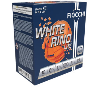 Fiocchi Exacta Target White Rino Lite 12 Gauge 2.75 in #9 Shot, 1 1/8 oz, 25 Rounds
