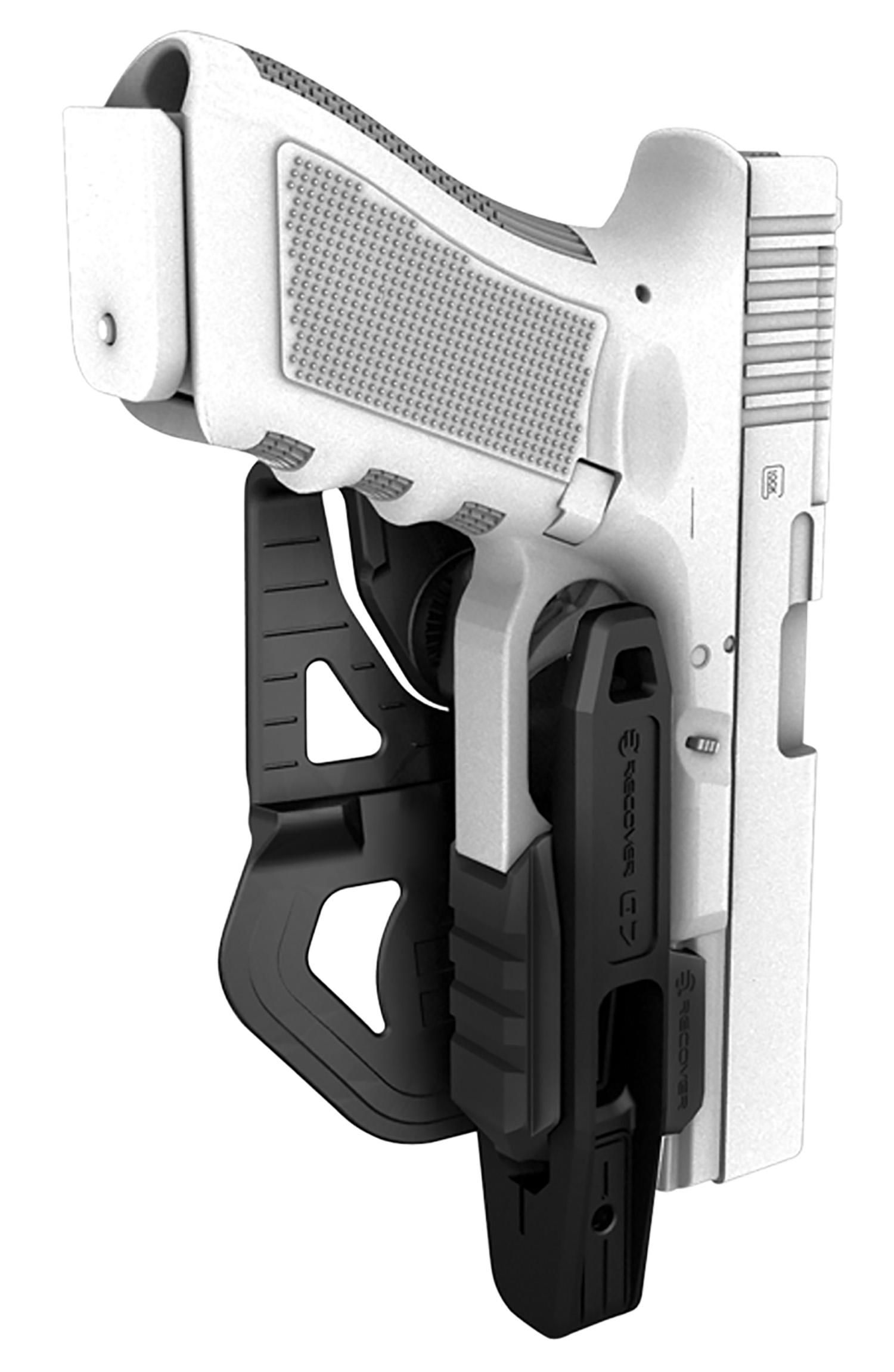 Recover Innovations G7 OWB Black Polymer Holster for Glock 17/19, Ambidextrous