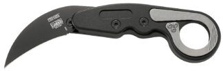 Columbia River Provoke 4040 Folding Hawkbill Knife, 2.41 in D2 Blade, Black Handles