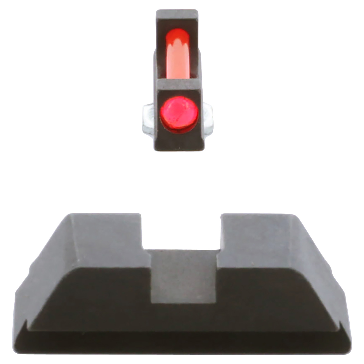Ameriglo GFT113 Range Series Sight Set for Glock MOS, Red Fiber Optic Front (0.115")-Black Rear