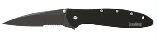 Kershaw Leek 1660CKTST 3 in Black Serrated Folding Knife with 14C28N Steel Blade