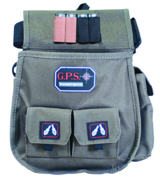 G*Outdoors Deluxe Double Shotshell Pouch, Olive Polyester, Waist Mount (30-52 in Belt)