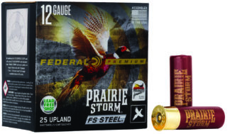 Federal Premium Prairie Storm FS 12 Gauge 3 in #4 Steel Shot, 1 1/8 oz, 25 Rounds