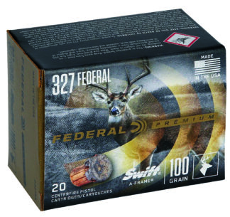 Federal Premium .327 Federal Magnum 100 Gr Swift a-Frame JHP, 20-Round Box