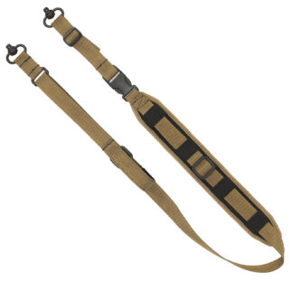 GrovTec QS 2-Point Sentinel Sling 1 in Webbing, 2 in Pad, Coyote Brown, Quick Slide