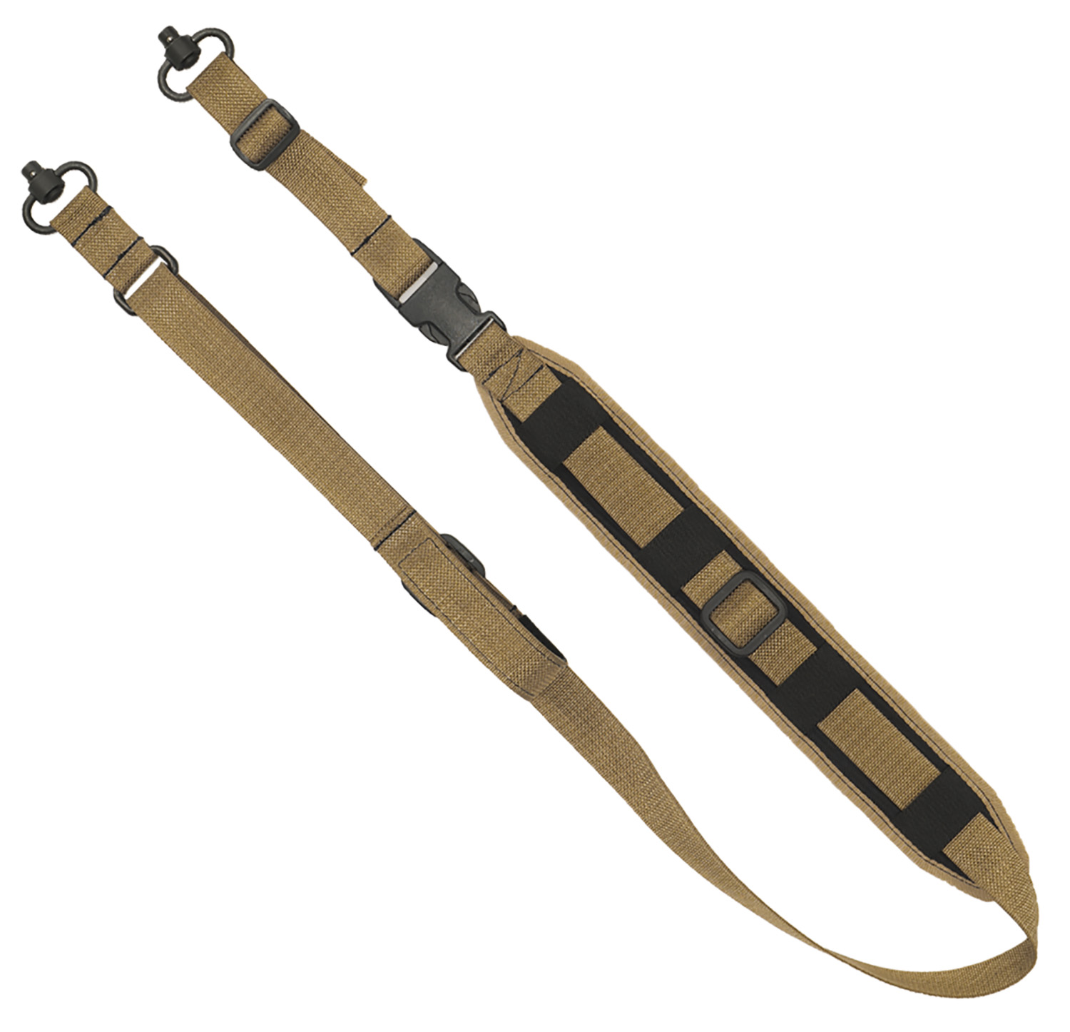 GrovTec QS 2-Point Sentinel Sling 1 in Webbing, 2 in Pad, Coyote Brown, Quick Slide