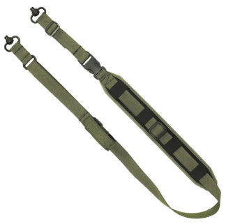GrovTec QS 2-Point Sentinel Sling 1 in Webbing 2 in Pad OD Green Adjustable