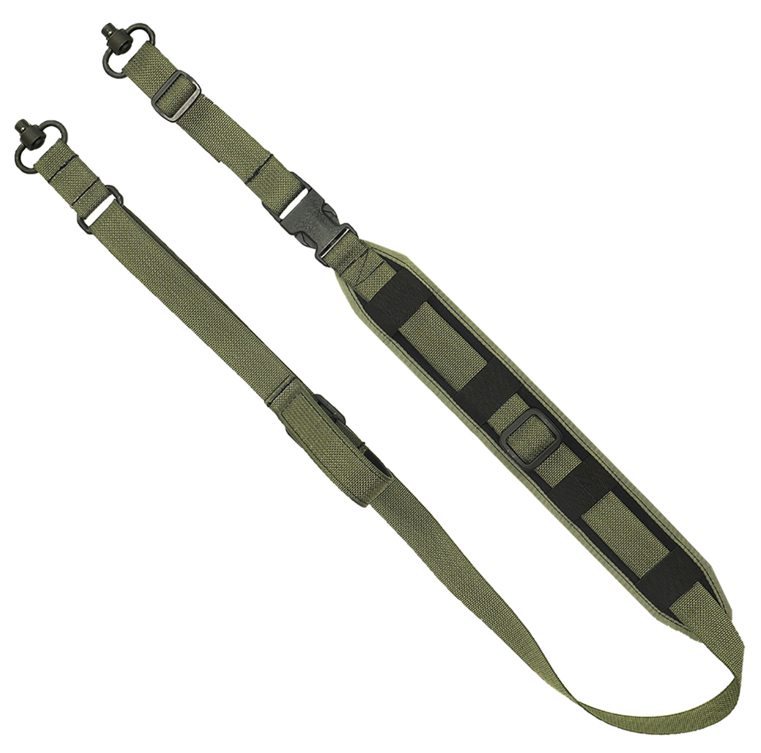 GrovTec QS 2-Point Sentinel Sling 1 in Webbing 2 in Pad OD Green Adjustable