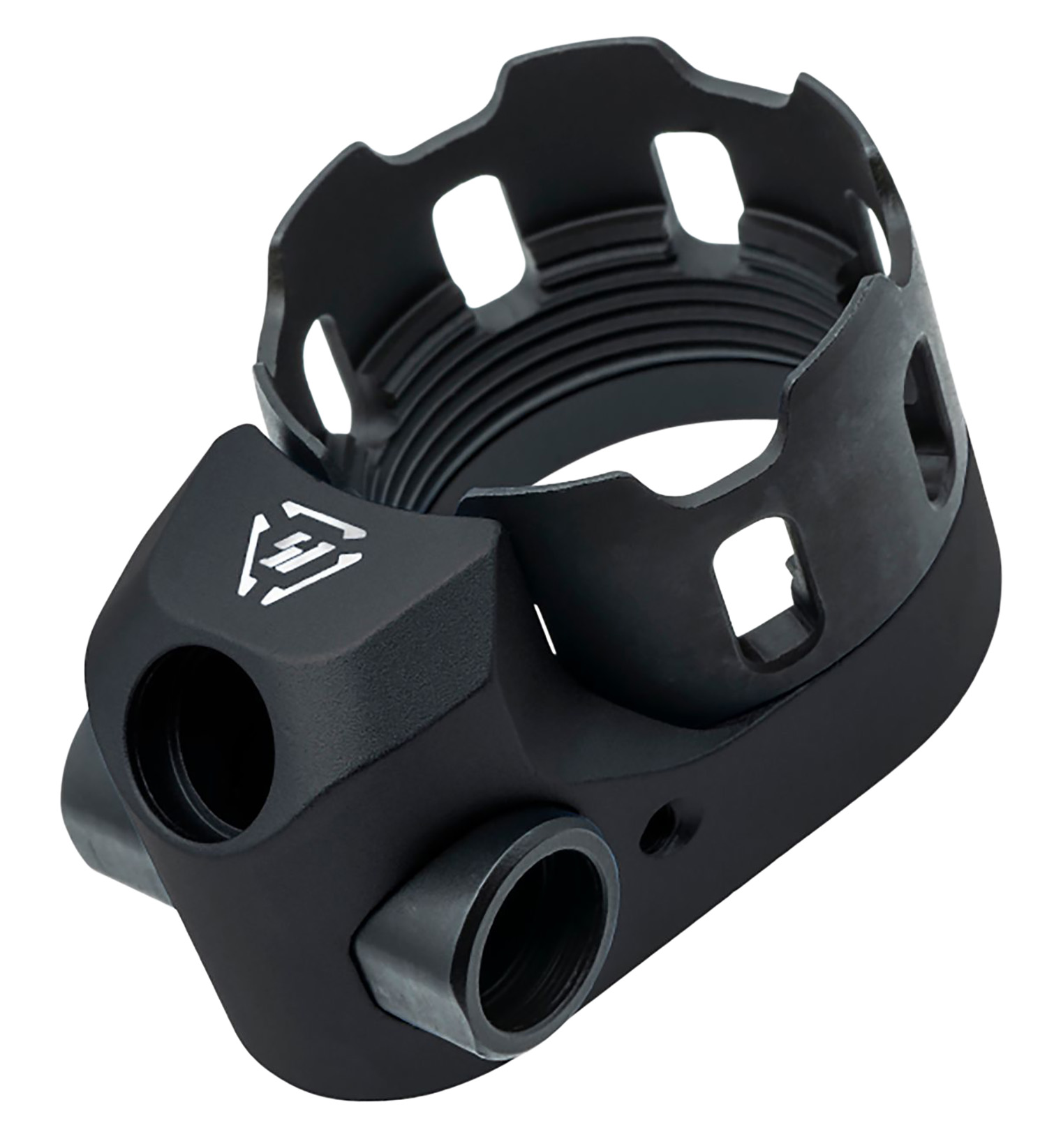 Strike Industries Tribus Enhanced Castle Nut & End Plate, Anodized, 3 QD Mounts
