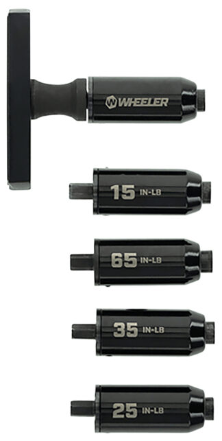 Wheeler Engineering Fat Stix Preset Torque Wrench Set 15, 20, 25, 45 in-lb, Black/Yellow