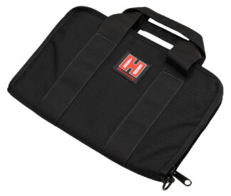 Hornady 99117 Soft Pistol Case, Black/Red, Cordura, Holds 1 Handgun and 5 Magazines