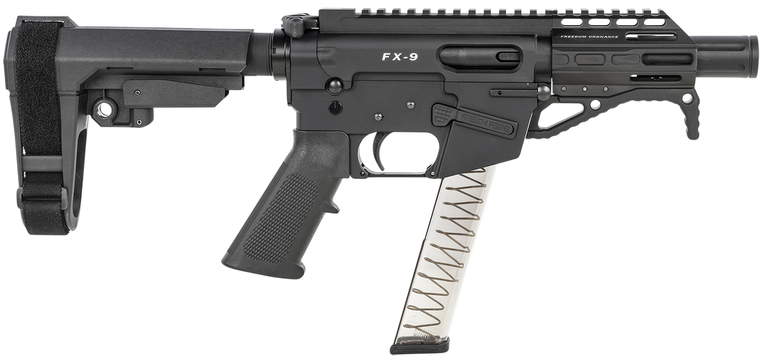 Freedom Ordnance FX9P4S FX-9 Semi-Auto 9mm 4in Black Nitride Barrel, Optic Ready