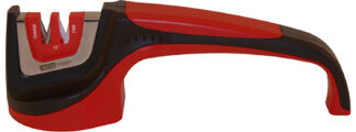 Accusharp 052C Asian-Style Knife Sharpener 15-Degree Blades (Fine Diamond/Ceramic) Red