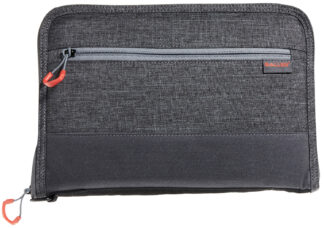 Allen 7757 Auto-Fit 2.0 Deluxe Handgun Case, Soft Gray W/Red Accents, Up to 11 in