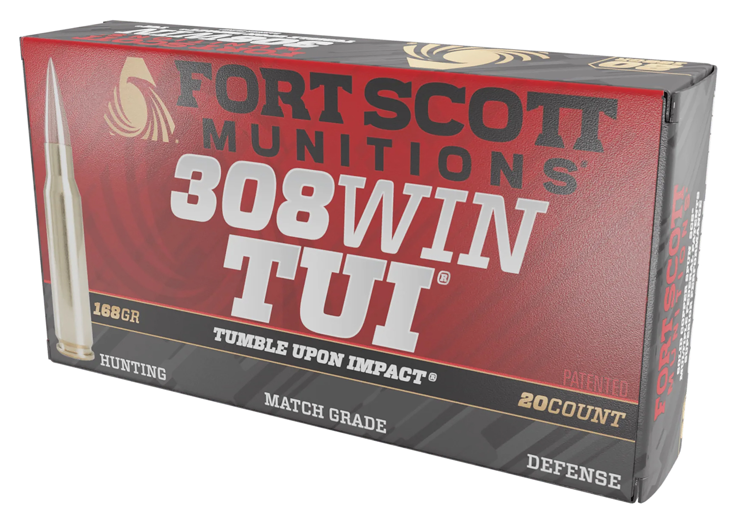 Fort Scott Munitions TUI Brush Hog .308/7.62 NATO 168 gr Solid Copper 20 Rounds