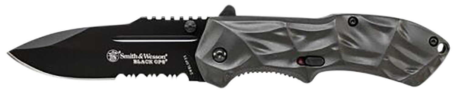 SW Knives Black Ops M.A.G.I.C Assisted Opening Liner Lock Folding Knife, 3.40" Tanto, 4034 SS