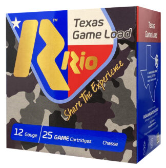 Rio Ammunition Texas Game Load TGHV368 12 Gauge 2.75 in #8 Shot, 25 Rounds