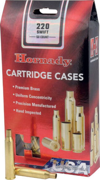 Hornady 8615 Unprimed .220 Swift Rifle Brass Cases