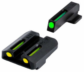 TruGlo TFO Green Tritium/Fiber Optic Front and Yellow Tritium/Fiber Optic Rear Sight Set