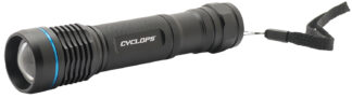 Cyclops Steropes 700 Rechargeable Flashlight, Twist Focus, 400-700 Lumens, Black Anodized