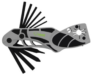 HME 14-In-1 Archery Multi-Tool Black/Gray Metal Folding