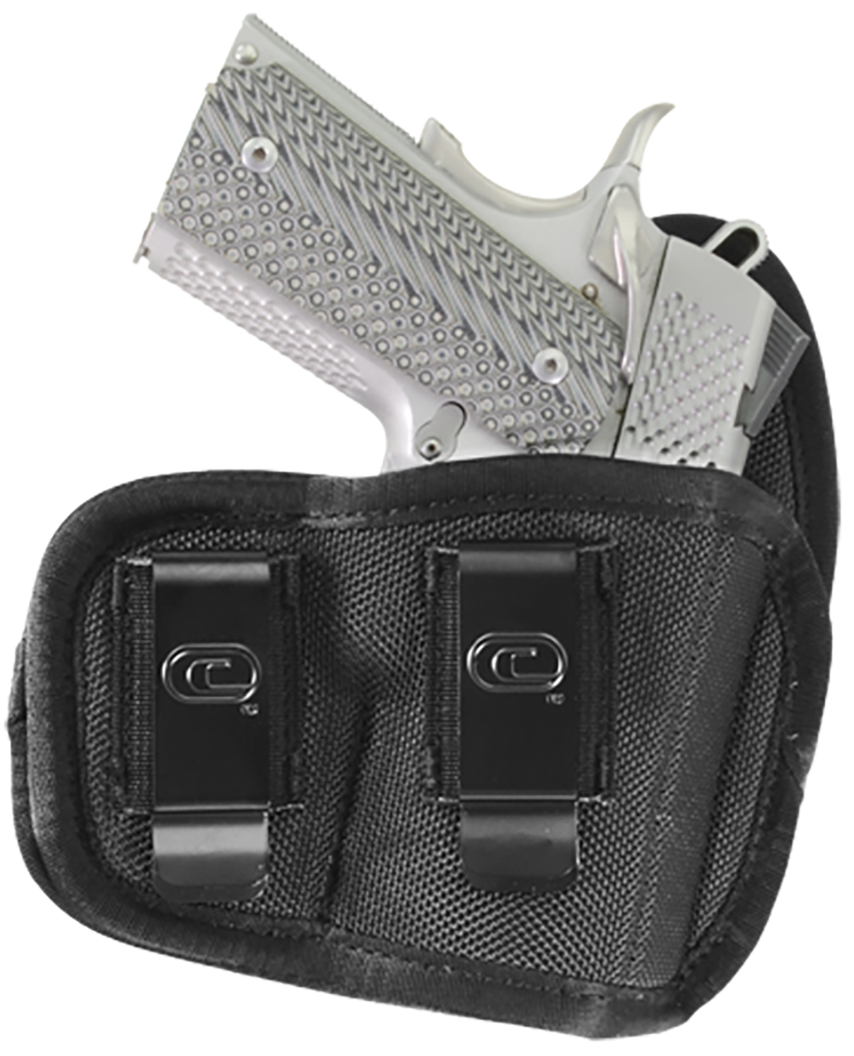 Crossfire the Vigor IWB Holster, Right-Hand, Black Ballistic Nylon, Double Belt Clip