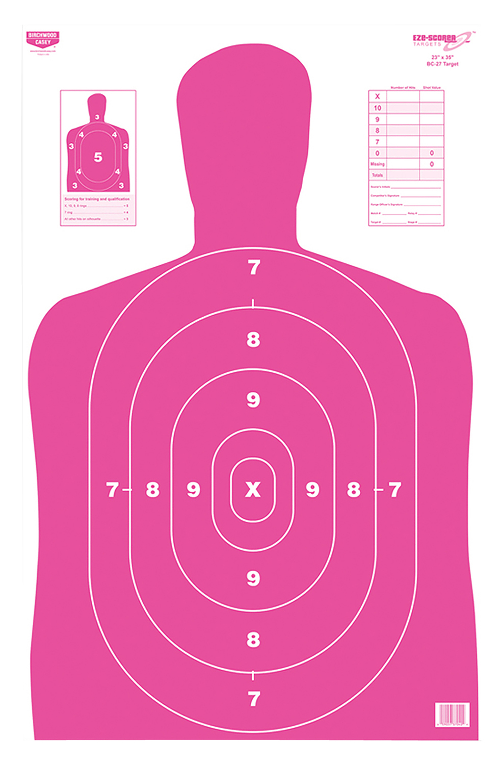 Birchwood Casey EZE-Scorer BC-27 Silhouette Paper Target 23 x 35 in (Pkg of 100)