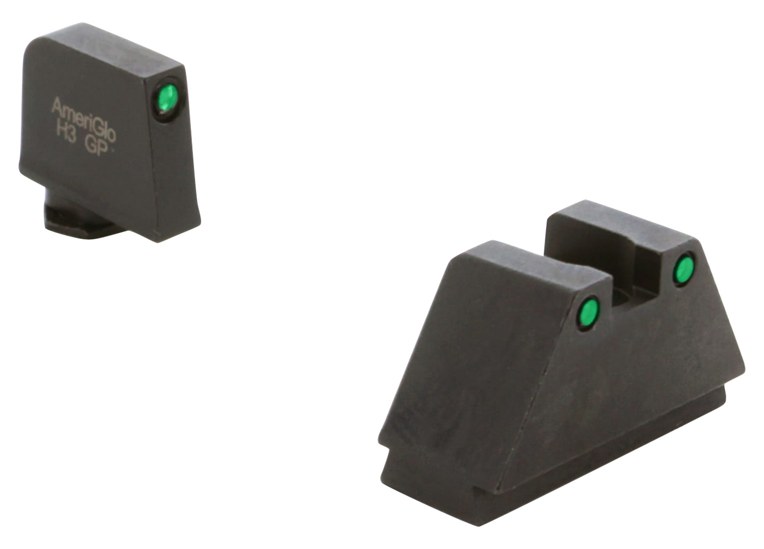 Ameriglo GL815 3XL Tall Optic-Compatible Tritium Suppressor Height Sights, Green/Black