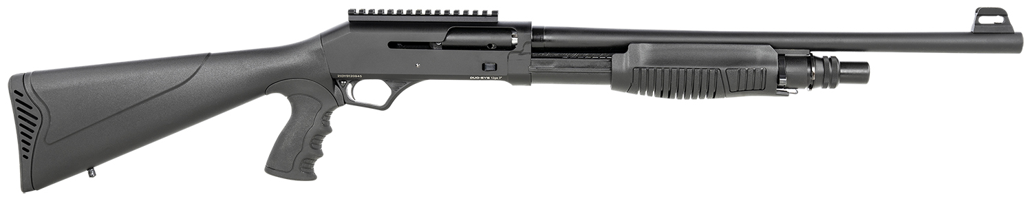 SDS Imports DSF12 Duo-Sys Force 12 Gauge Pump/Semi-Auto Hybrid 3" 5+1 19" Barrel, Black Steel Receiver, Synthetic Fixed Stock w/Pistol Grip Includes 3 Chokes