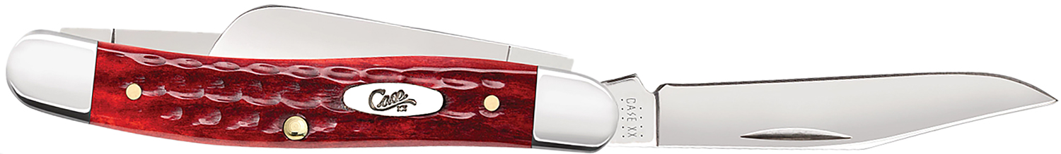Case Medium Stockman Folding Clip/Sheepsfoot Spey Blade Tru-Sharp SS Old Red Bone Handle