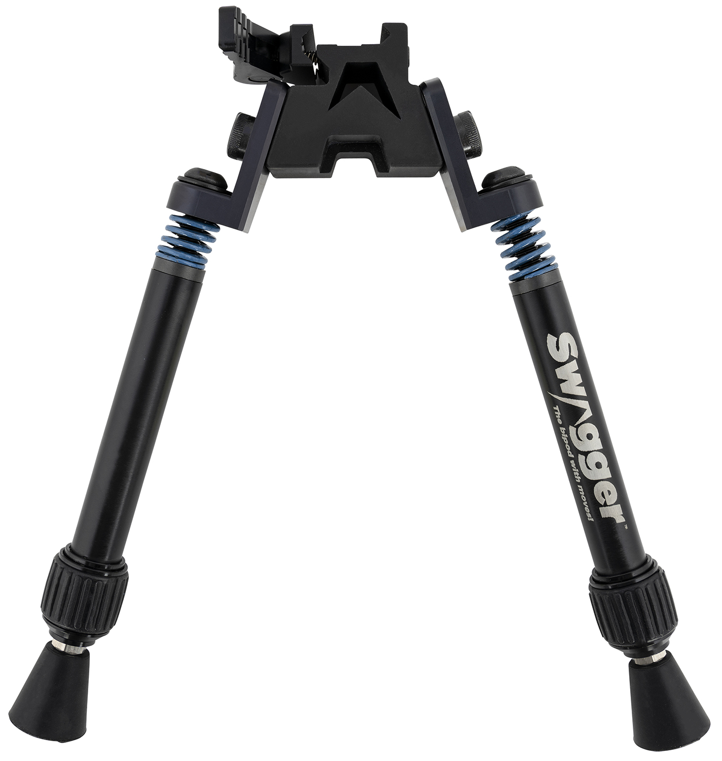 Swagger SFR10 Flex to Rigid QD Bipod, Black Finish, Picatinny Attachment, 6-10.50 in Vertical