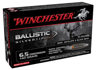 Winchester BallisticST 6.5mm Creedmoor 140gr Ballistic Silvertip Brass Ammo, 20 Rounds